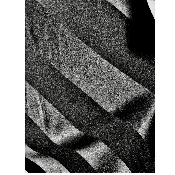 TALBOTS Petites Black Tonal Diagonal Wide Stripe A Line Knee Length Skirt~2 - Picture 8 of 10